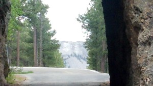 View of Rushmore Through Tunnel